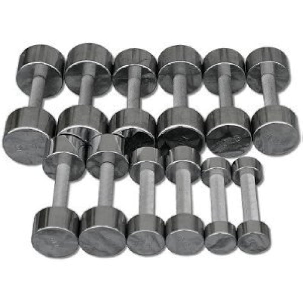 Amazon.com : Ader Chrome Dumbbell Set w/Rack- 5, 12, 15, 20